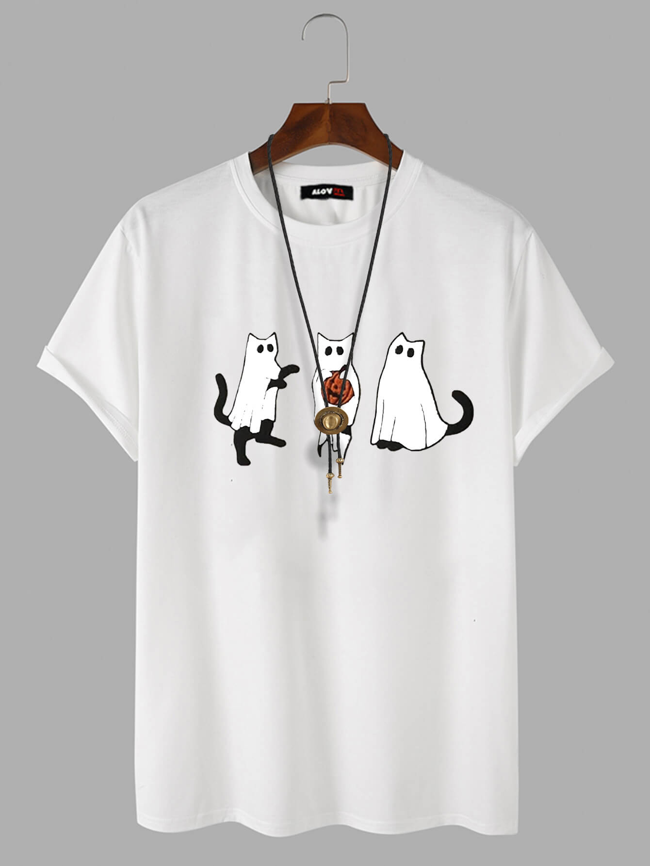 100% Cotton Halloween Spooky Cat T-Shirt