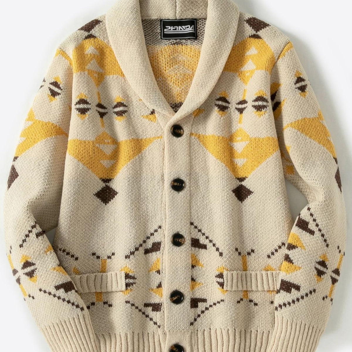 Geometric Pattern Cardigan