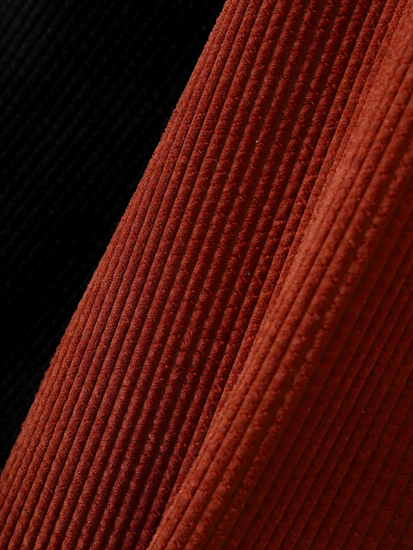 Casual Patchwork Corduroy Long-Sleeve Hoodie