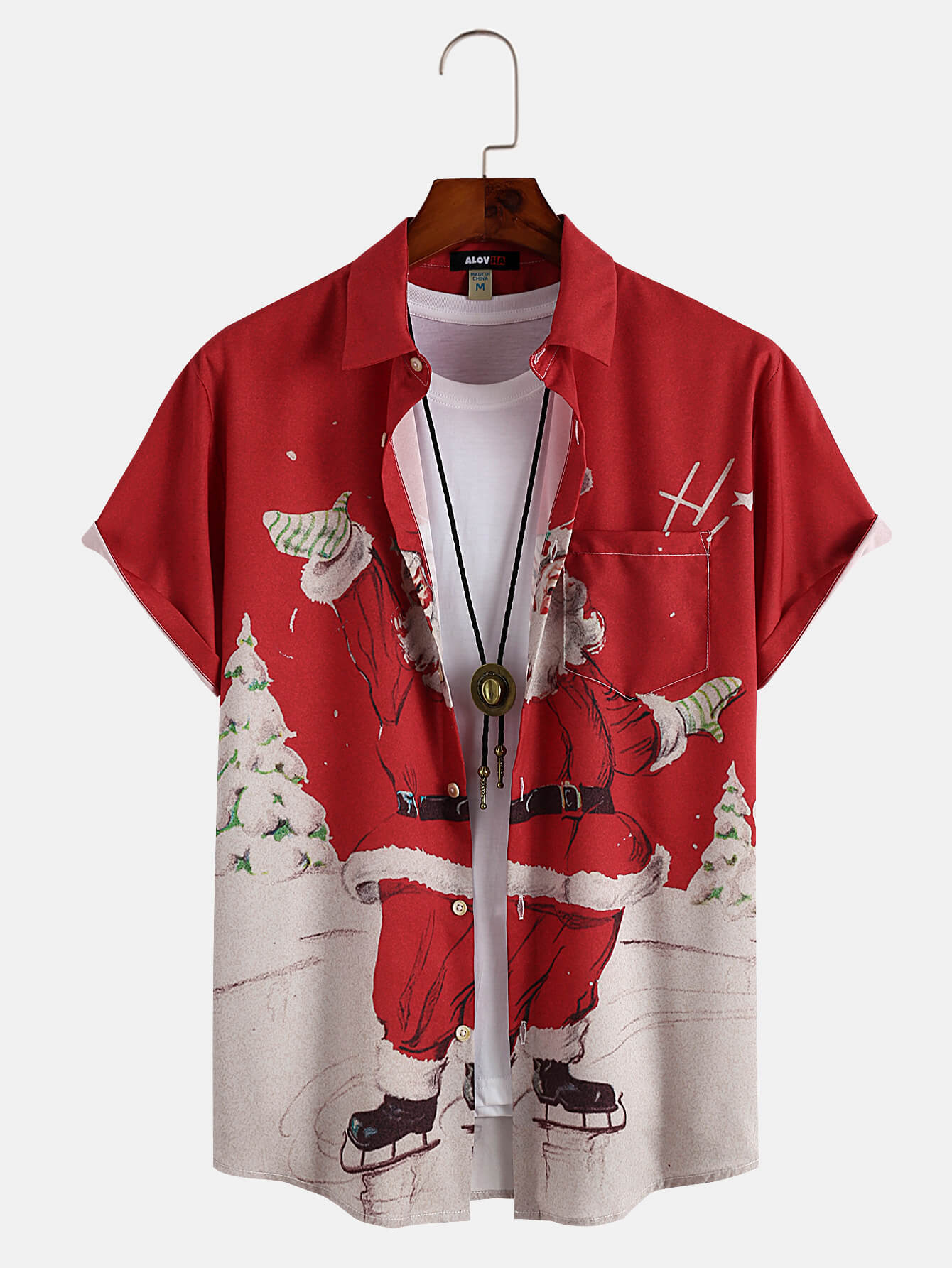 Christmas Santa Claus Print Shirt