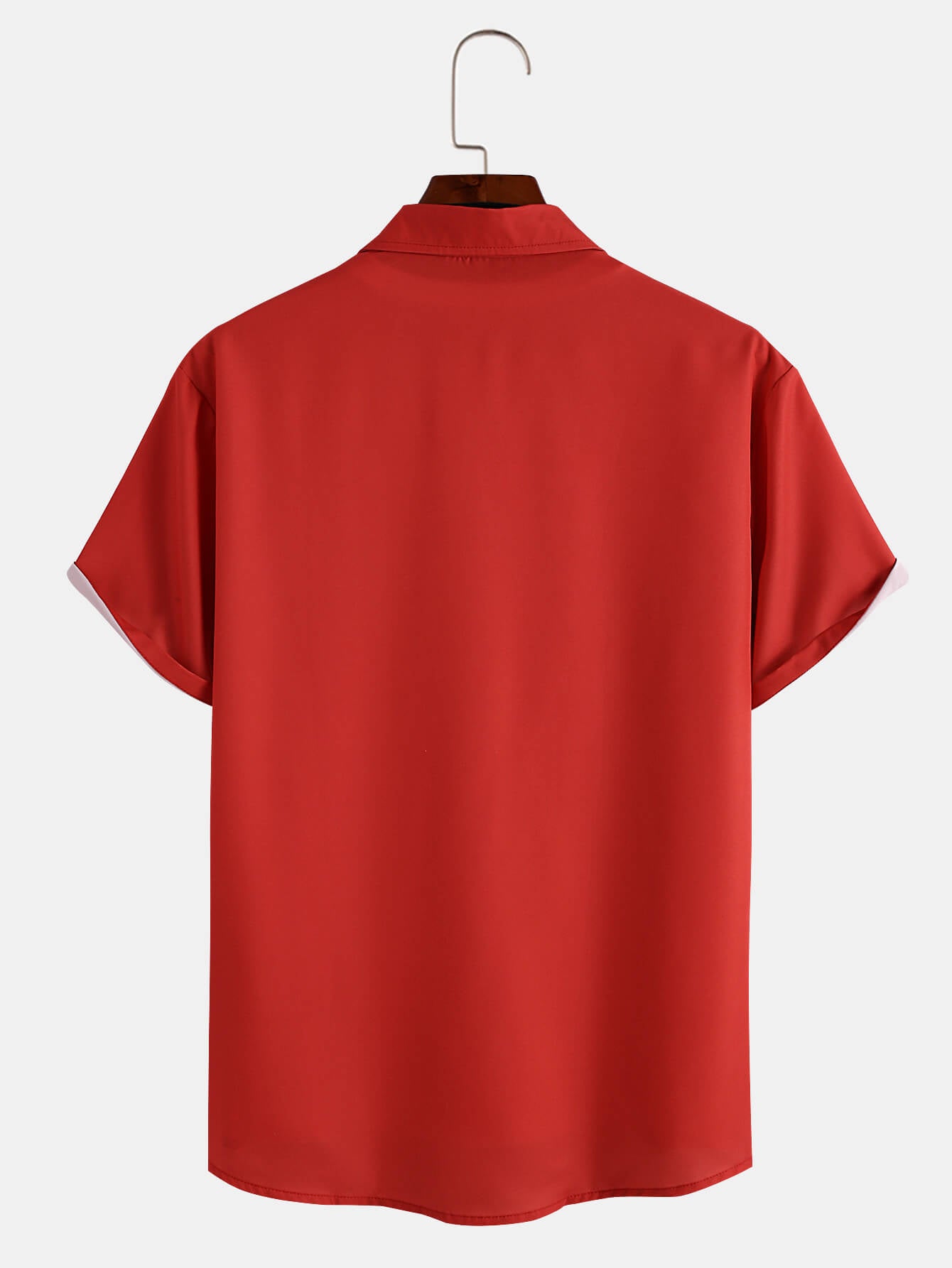 Christmas Santa Claus Stripe Patchwork Print Shirt
