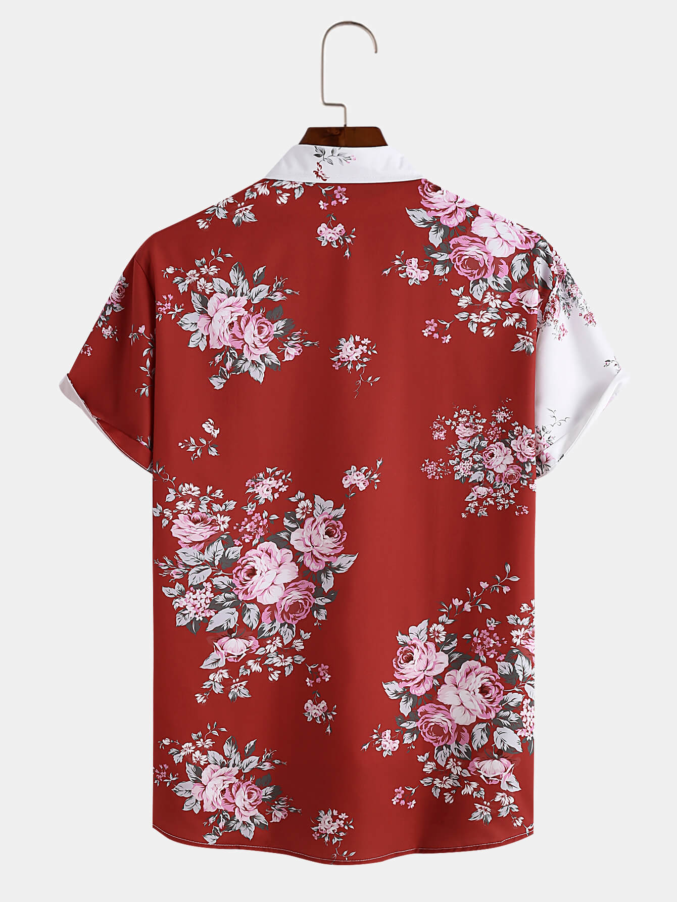 Contrast Color Rose Romantic Shirt