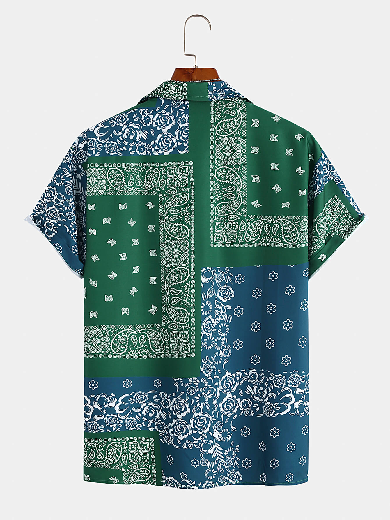 Ethnic Paisley Floral Lapel Shirt