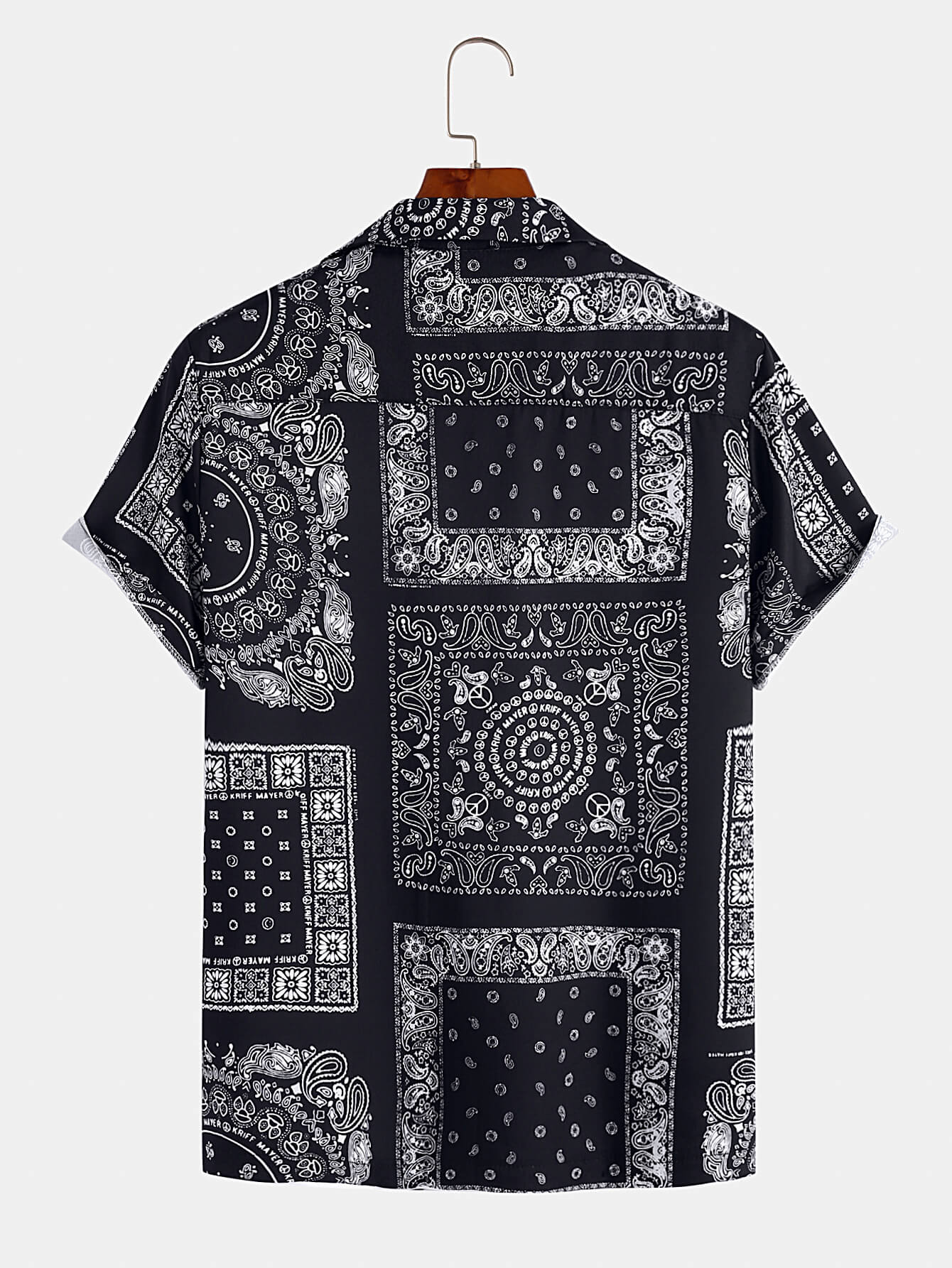 Ethnic Paisley Pattern Lapel Shirt