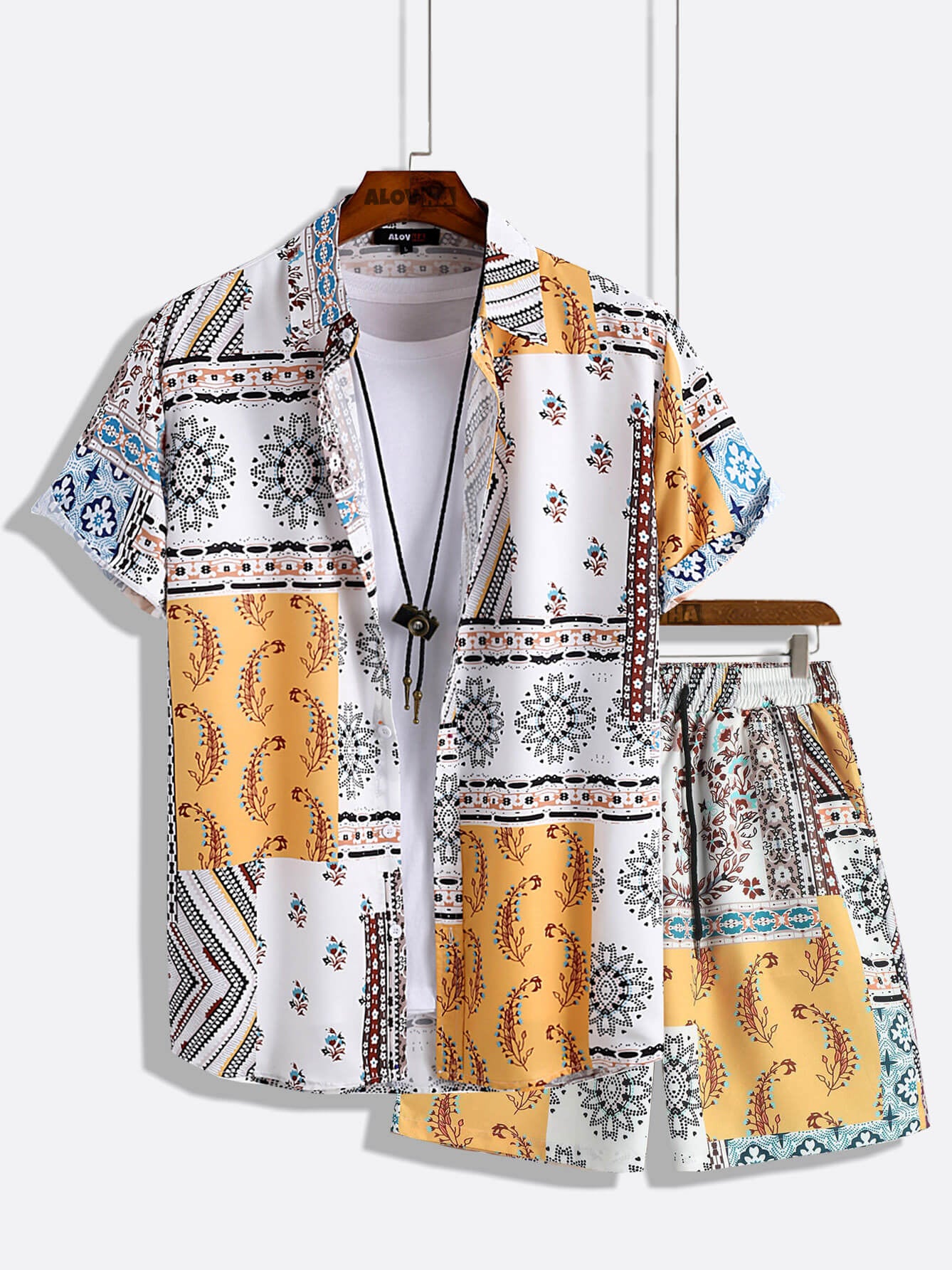 Ethnic Paisley Pattern Two-Piece Set