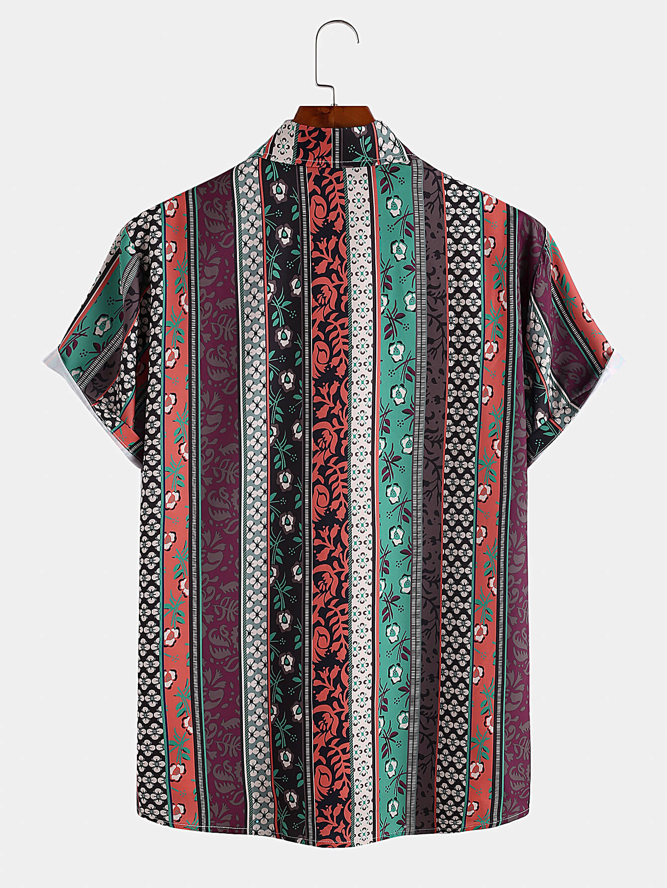 Ethnic Striped Floral Shirt