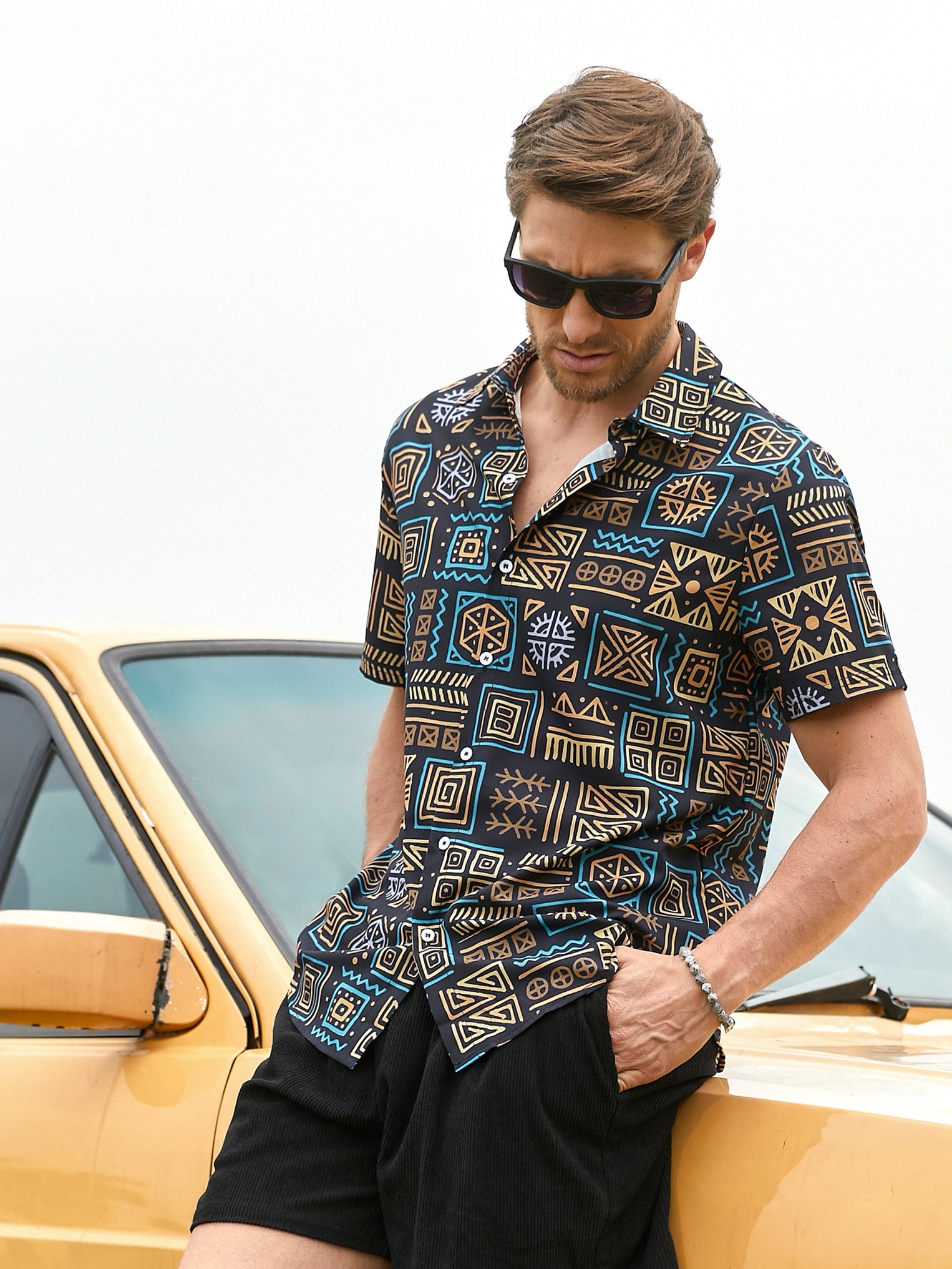 Ethnic Totem Lapel Shirt