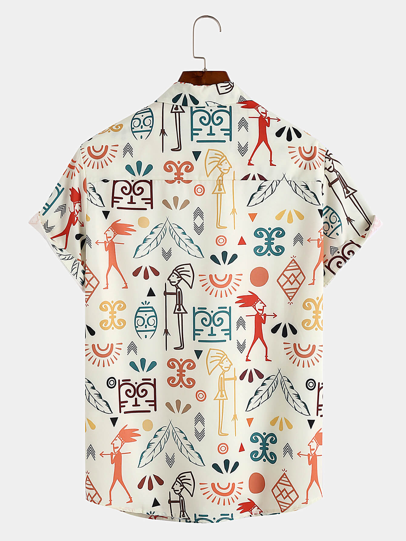 Ethnic Totem Retro Lapel Shirt