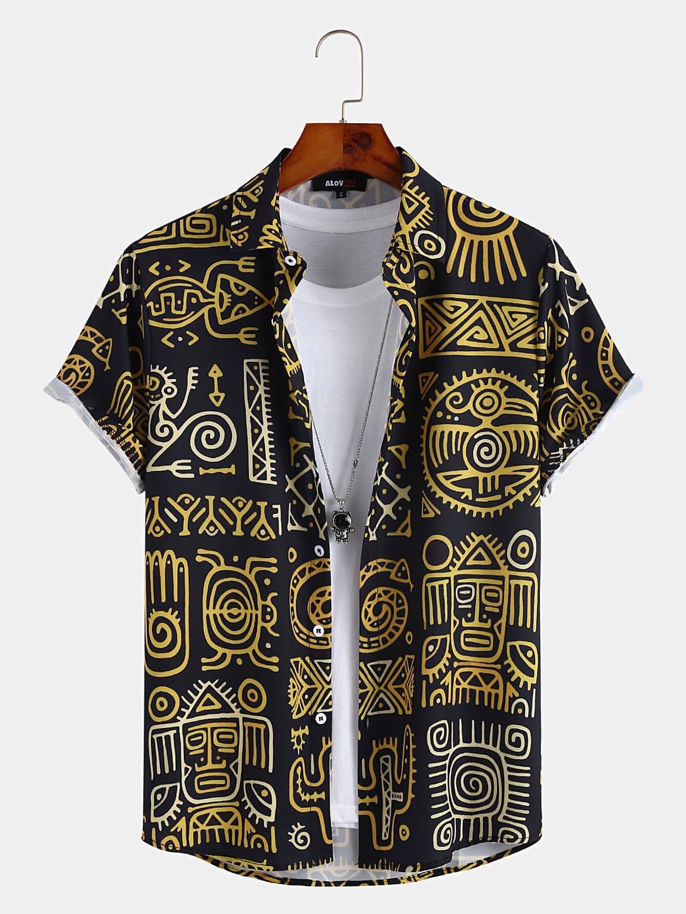 Ethnic Totem Retro Print Shirt