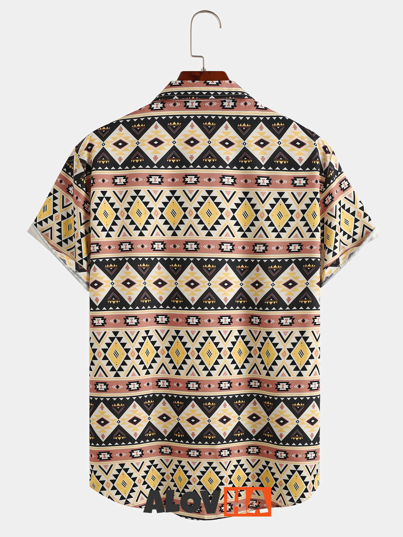 Ethnic Totem Retro Regular Print Shirt