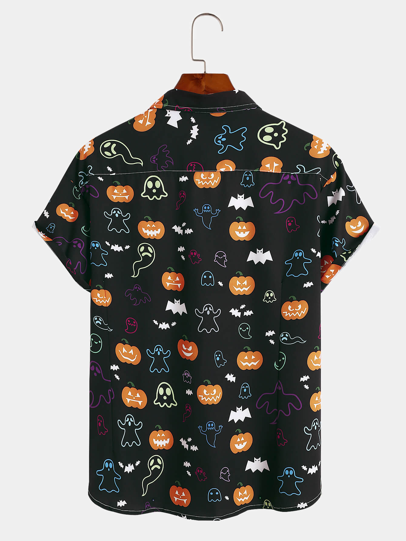 Halloween Element Pumpkin Ghost Full Print Shirt