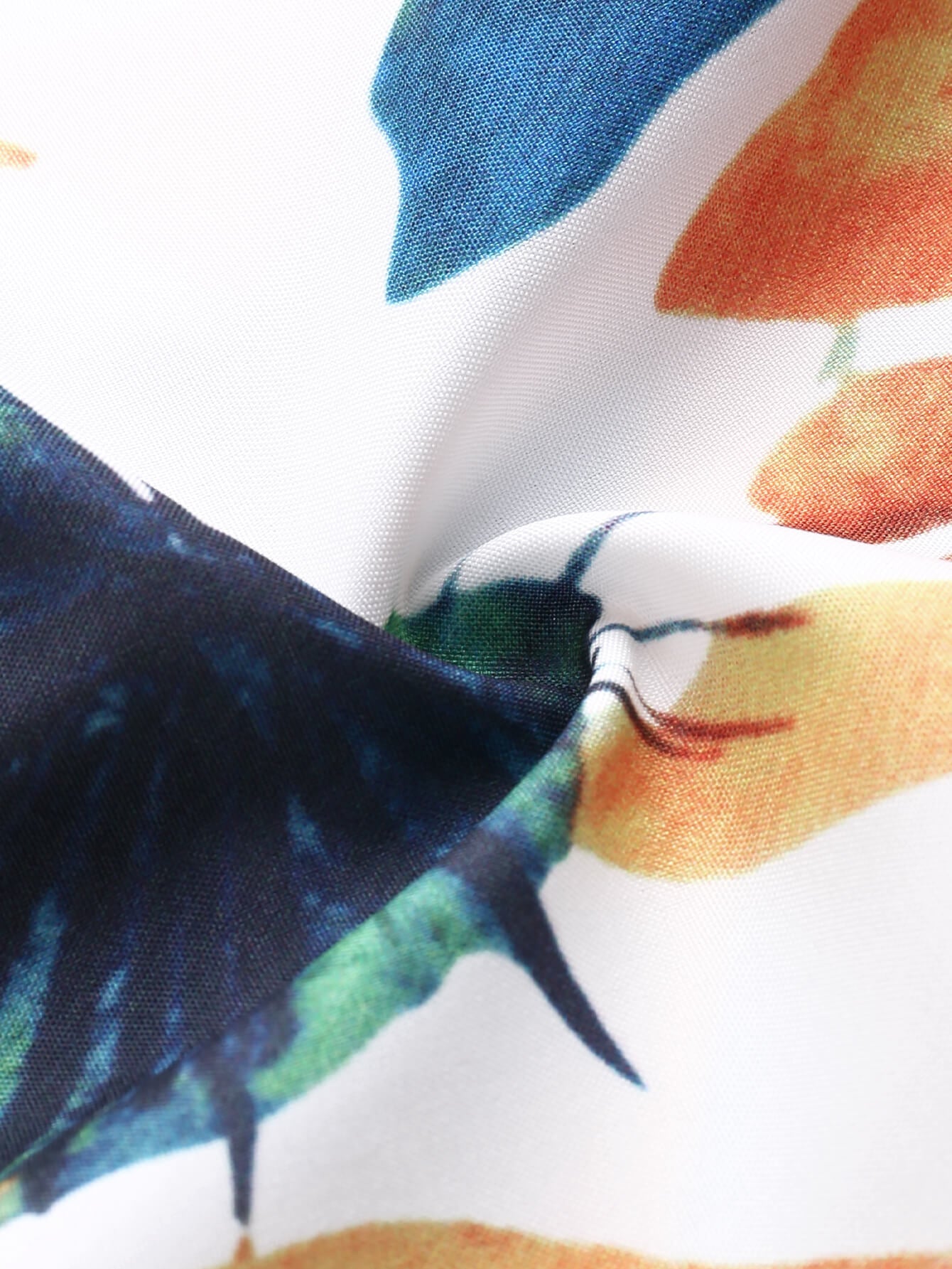 Hawaiian Leaf Stripe Panel Shirt