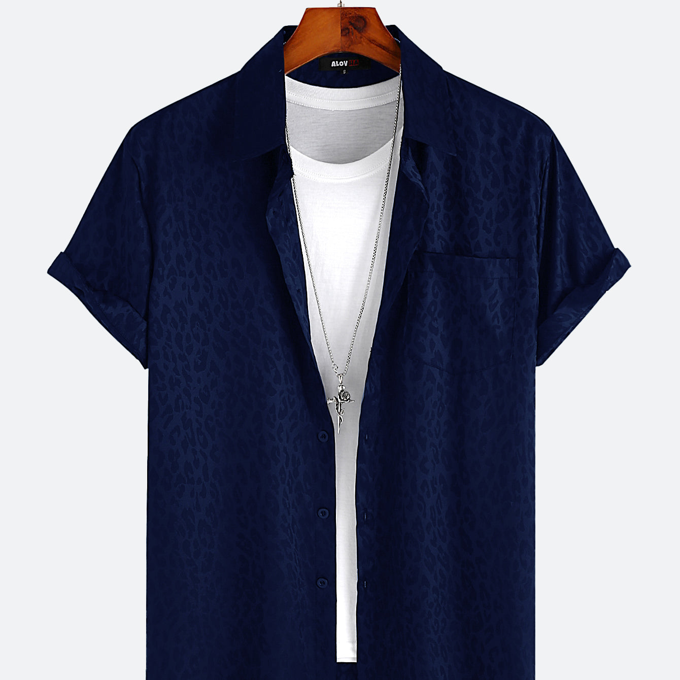 Jacquard Leopard Print Shirt