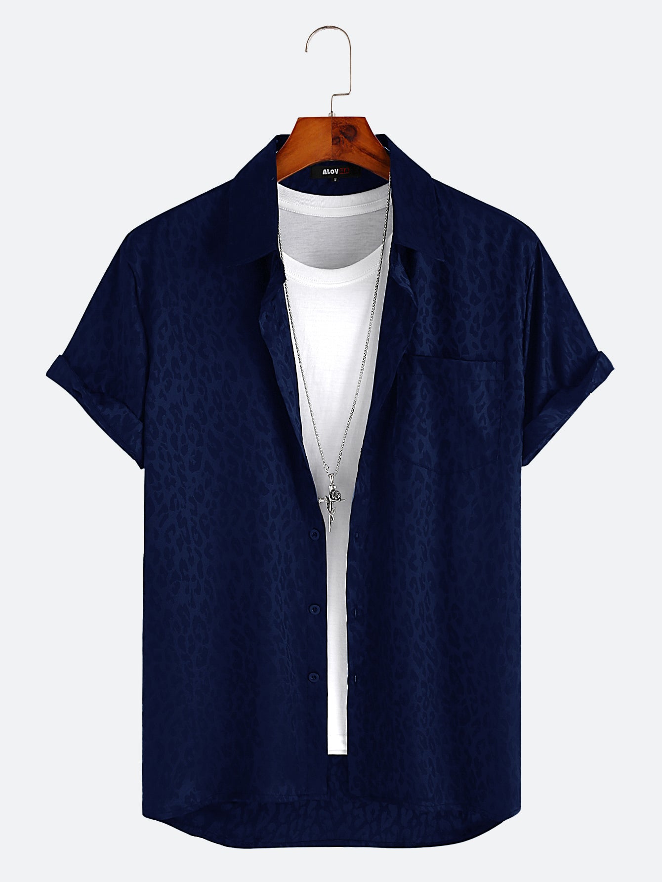 Jacquard Leopard Print Shirt