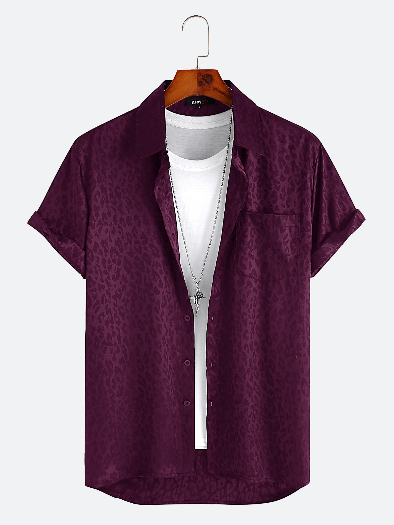 Jacquard Leopard Print Shirt