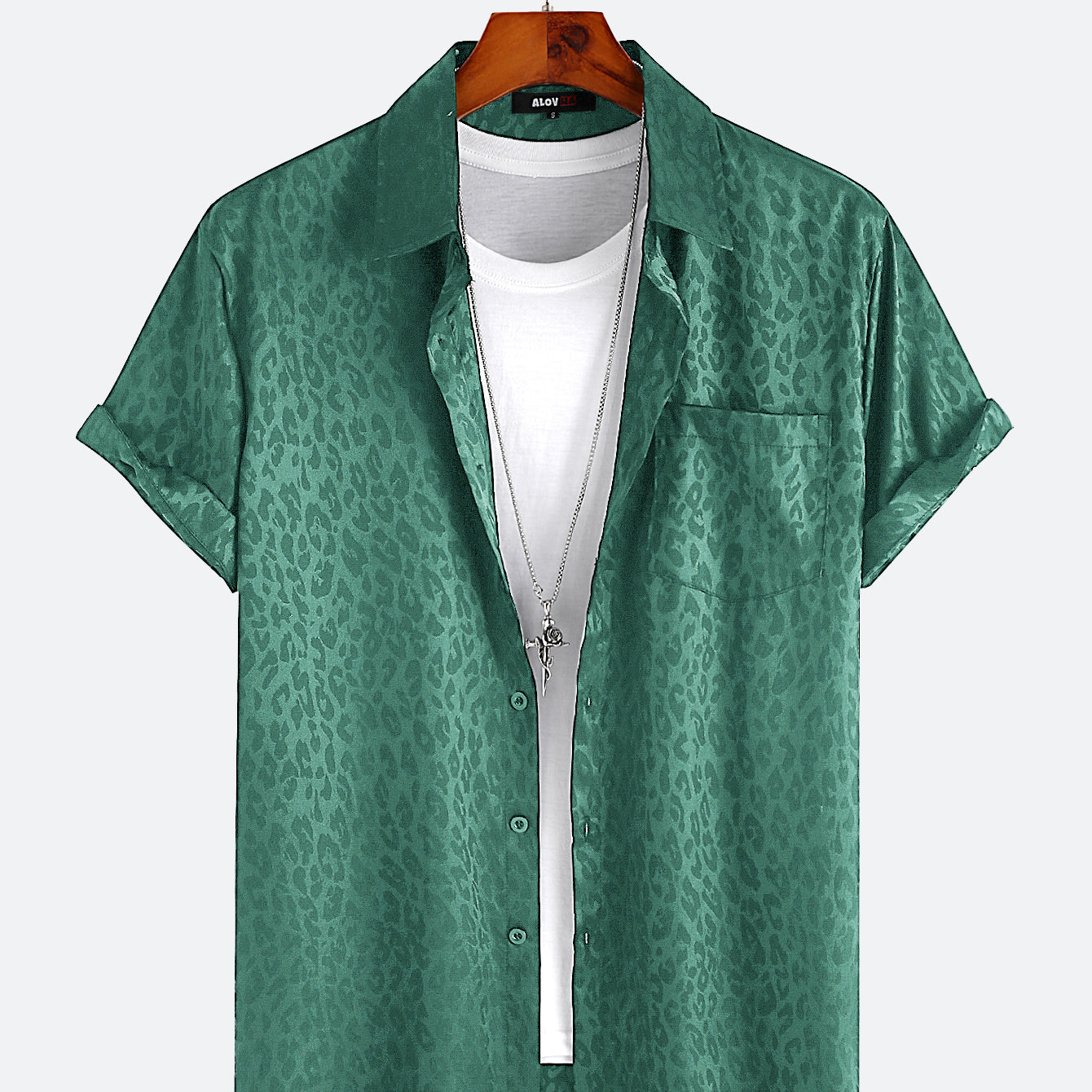 Jacquard Leopard Print Shirt