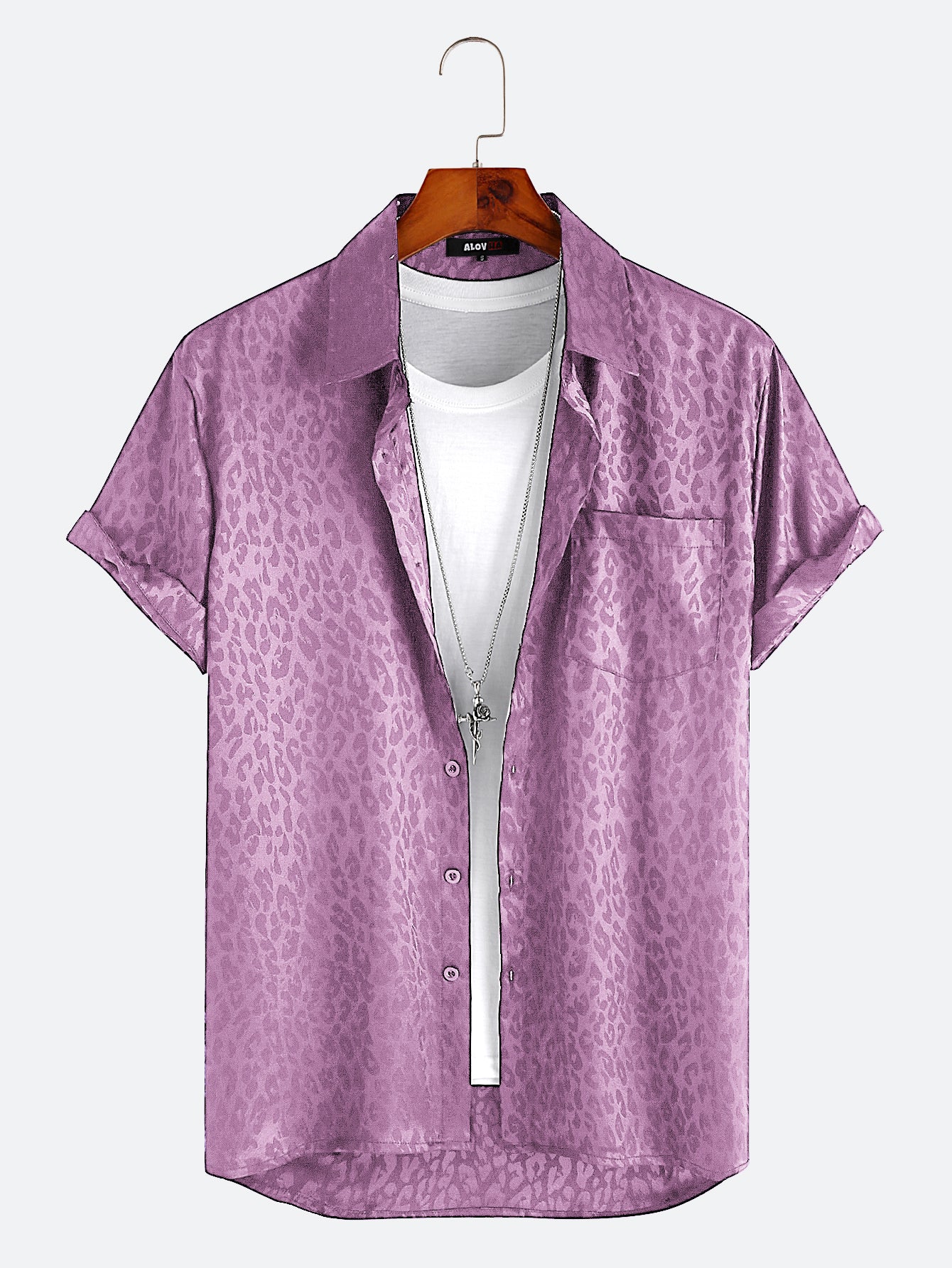 Jacquard Leopard Print Shirt