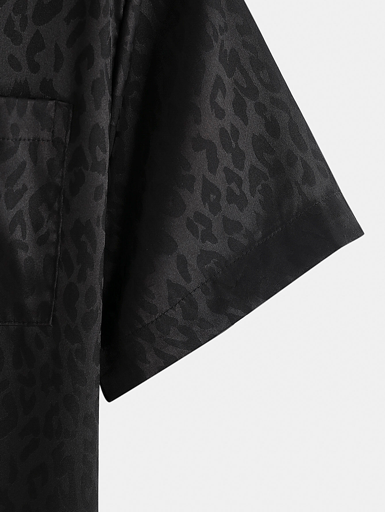 Jacquard Leopard Print Shirt