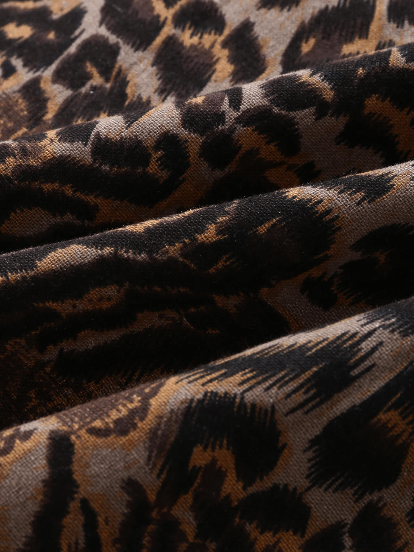 Irregular Leopard Print Shirt