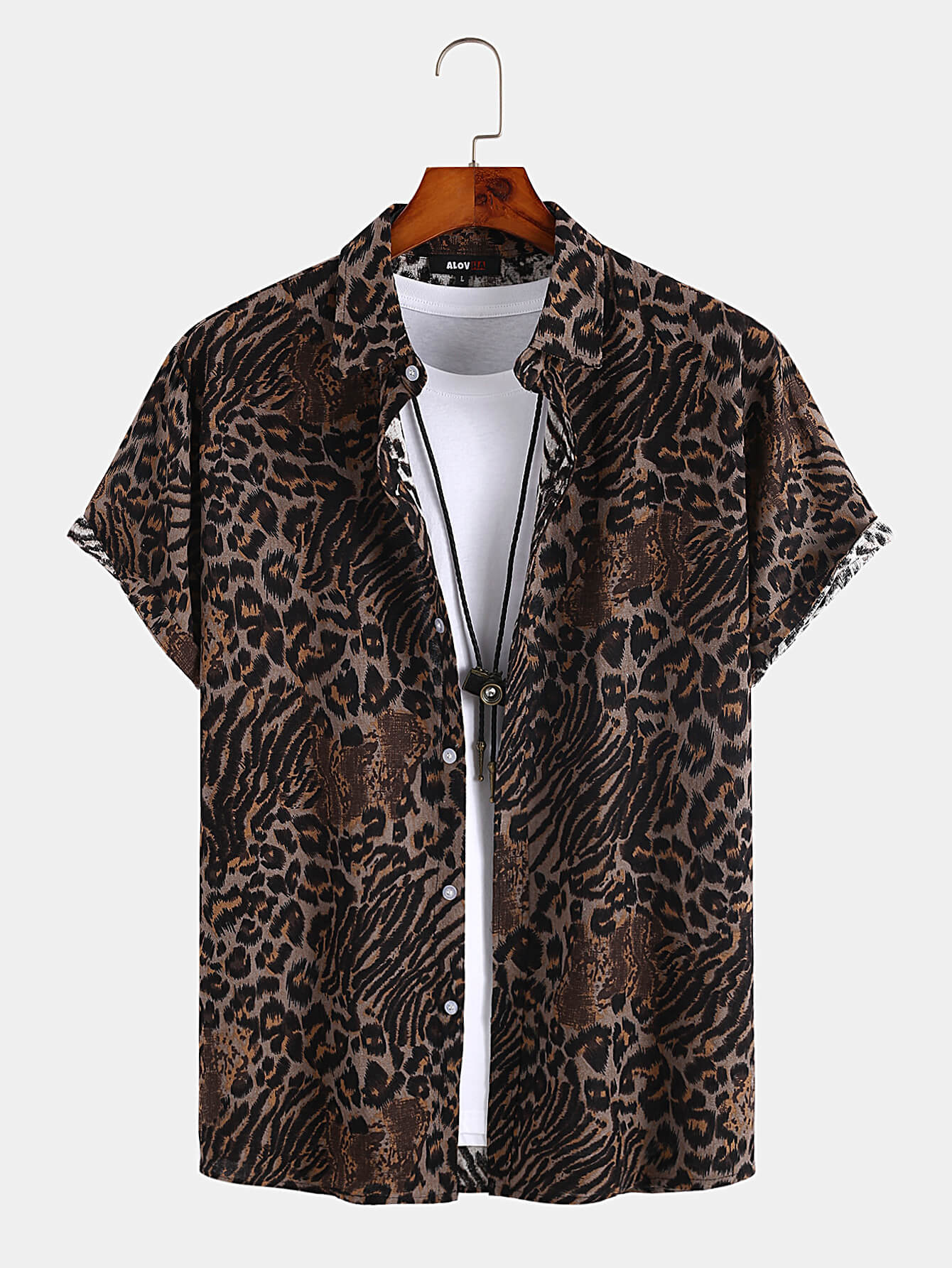 Irregular Leopard Print Shirt