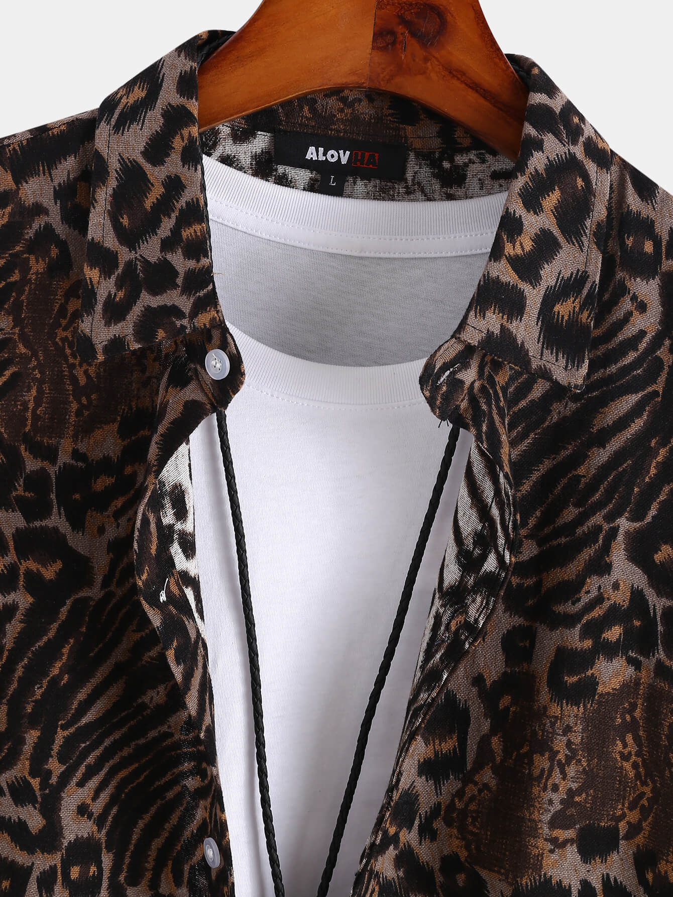 Irregular Leopard Print Shirt