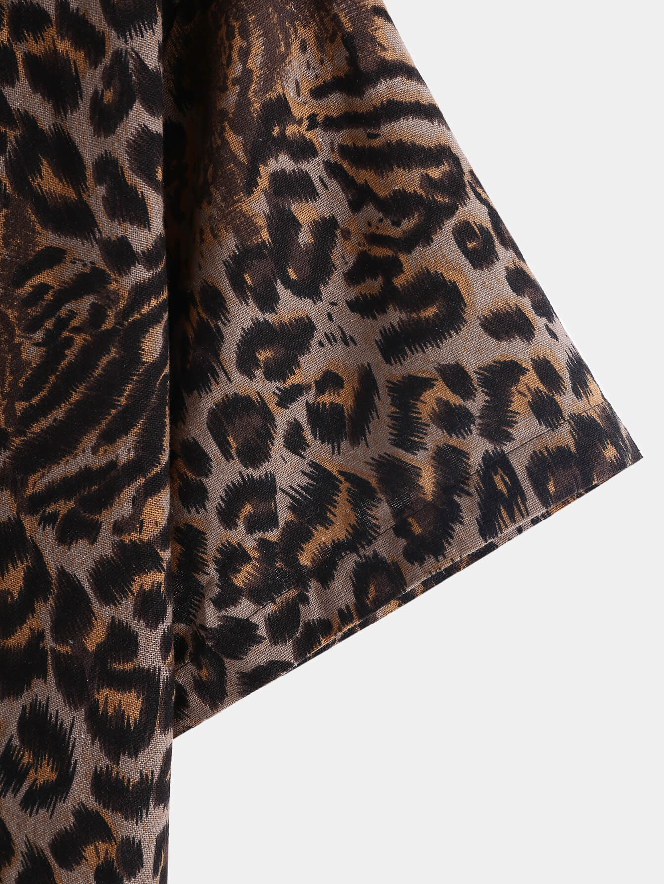 Irregular Leopard Print Shirt