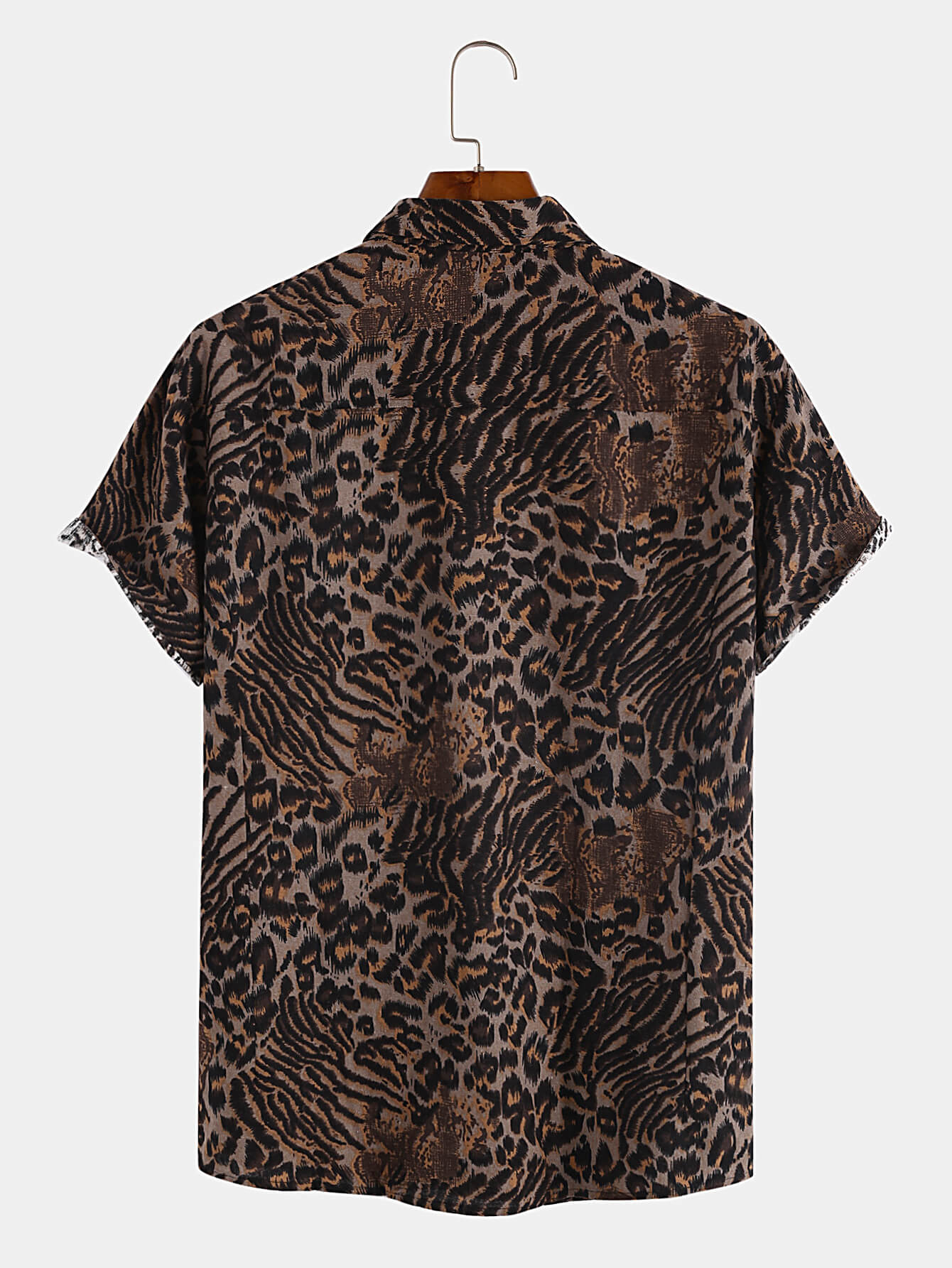 Irregular Leopard Print Shirt