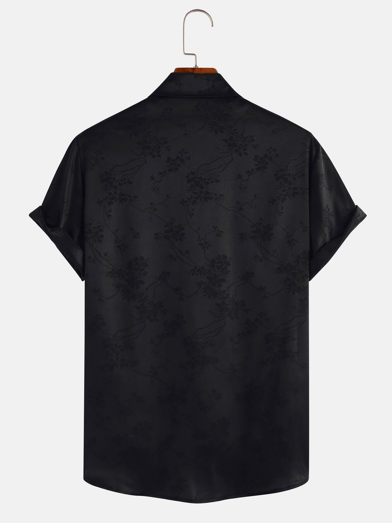 Jacquard Floral Hawaiian Shirt