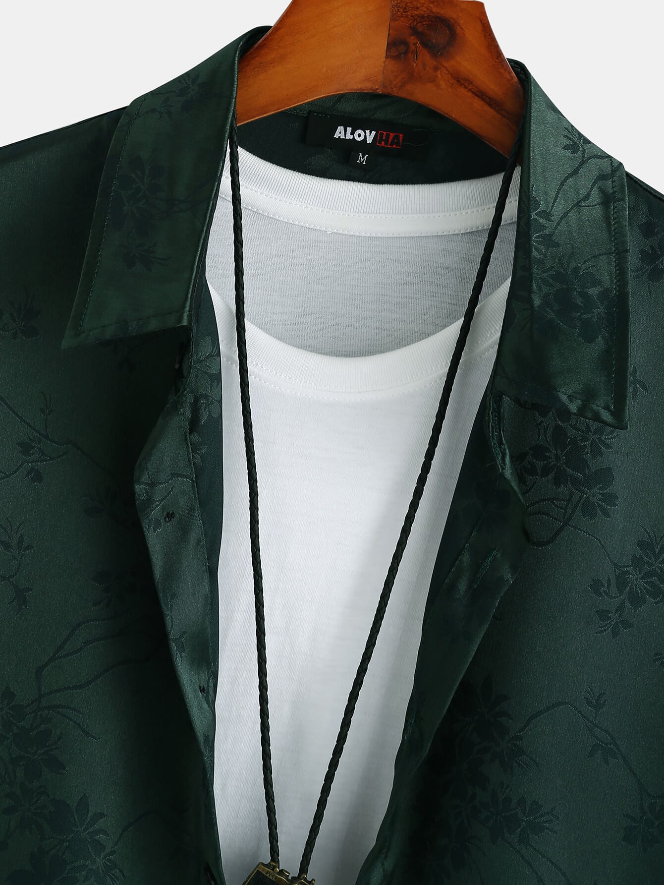 Jacquard Floral Hawaiian Shirt