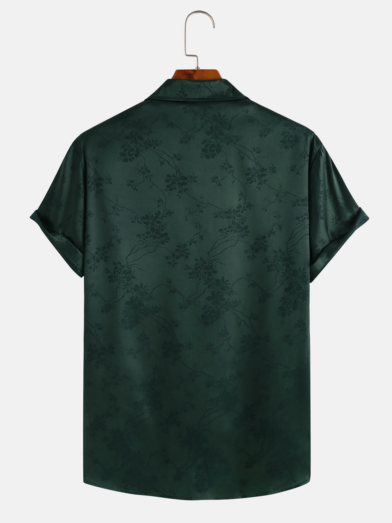 Jacquard Floral Hawaiian Shirt