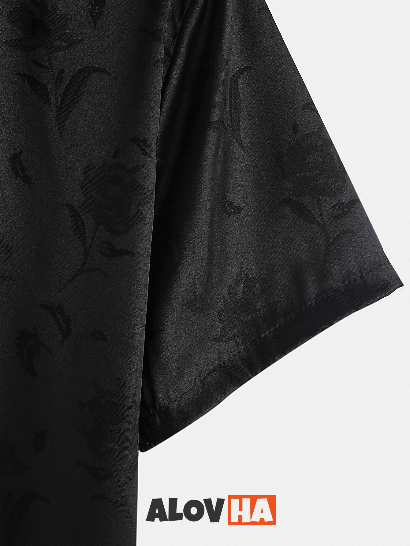 Jacquard Rose Pattern Two-Piece Set