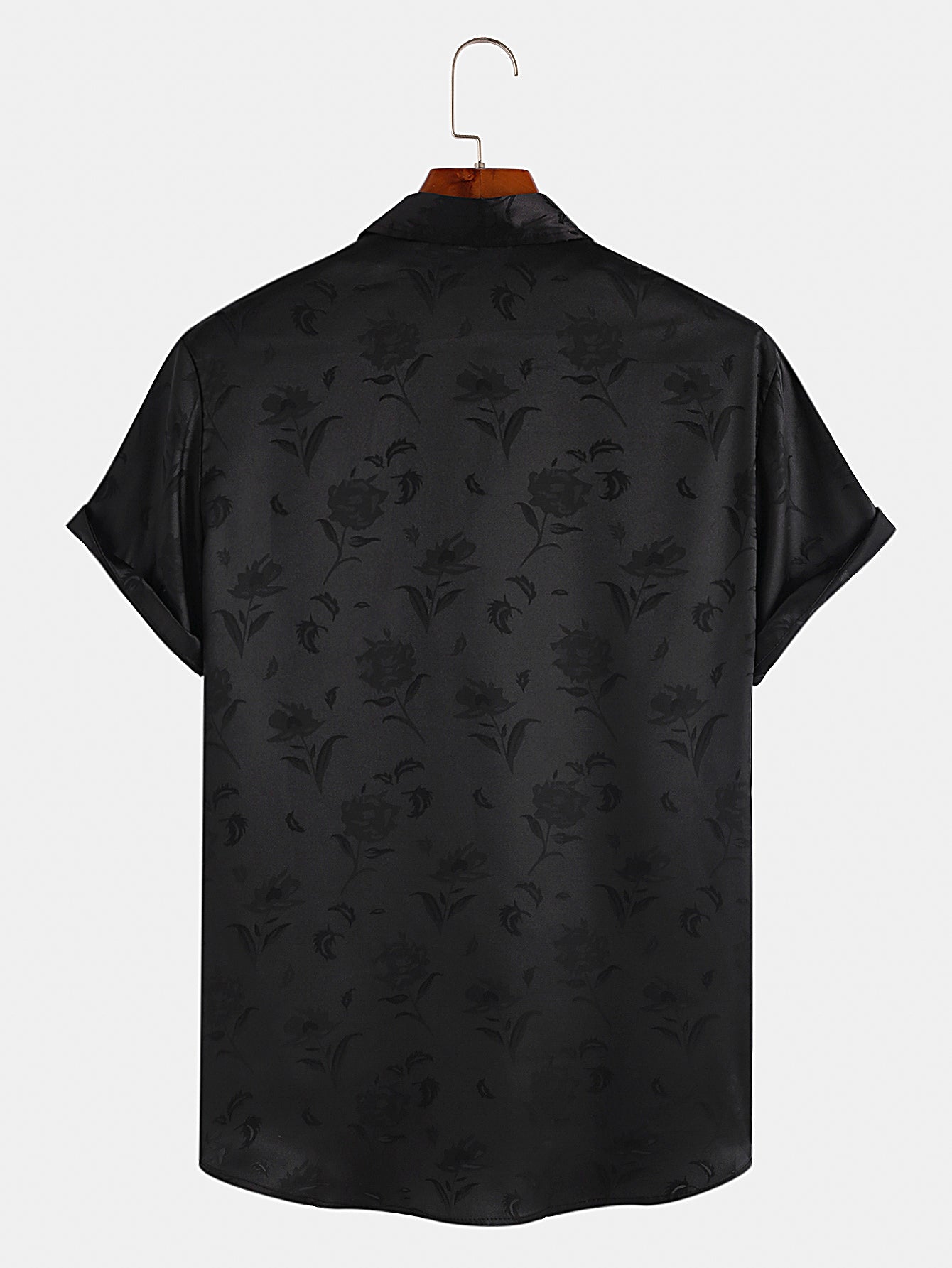 Jacquard Rose Pattern Two-Piece Set