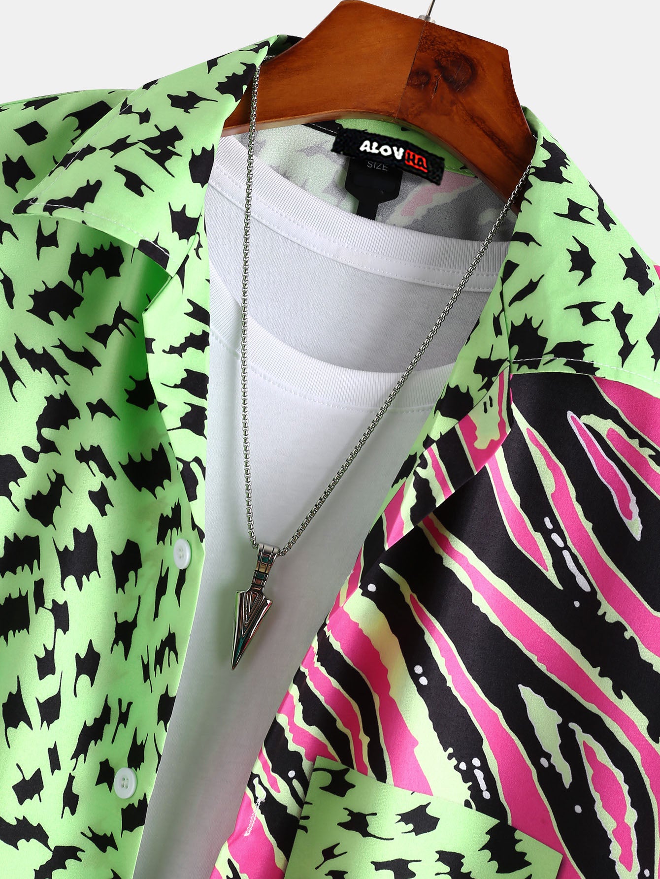 Leopard Double-Panel Print Shirt