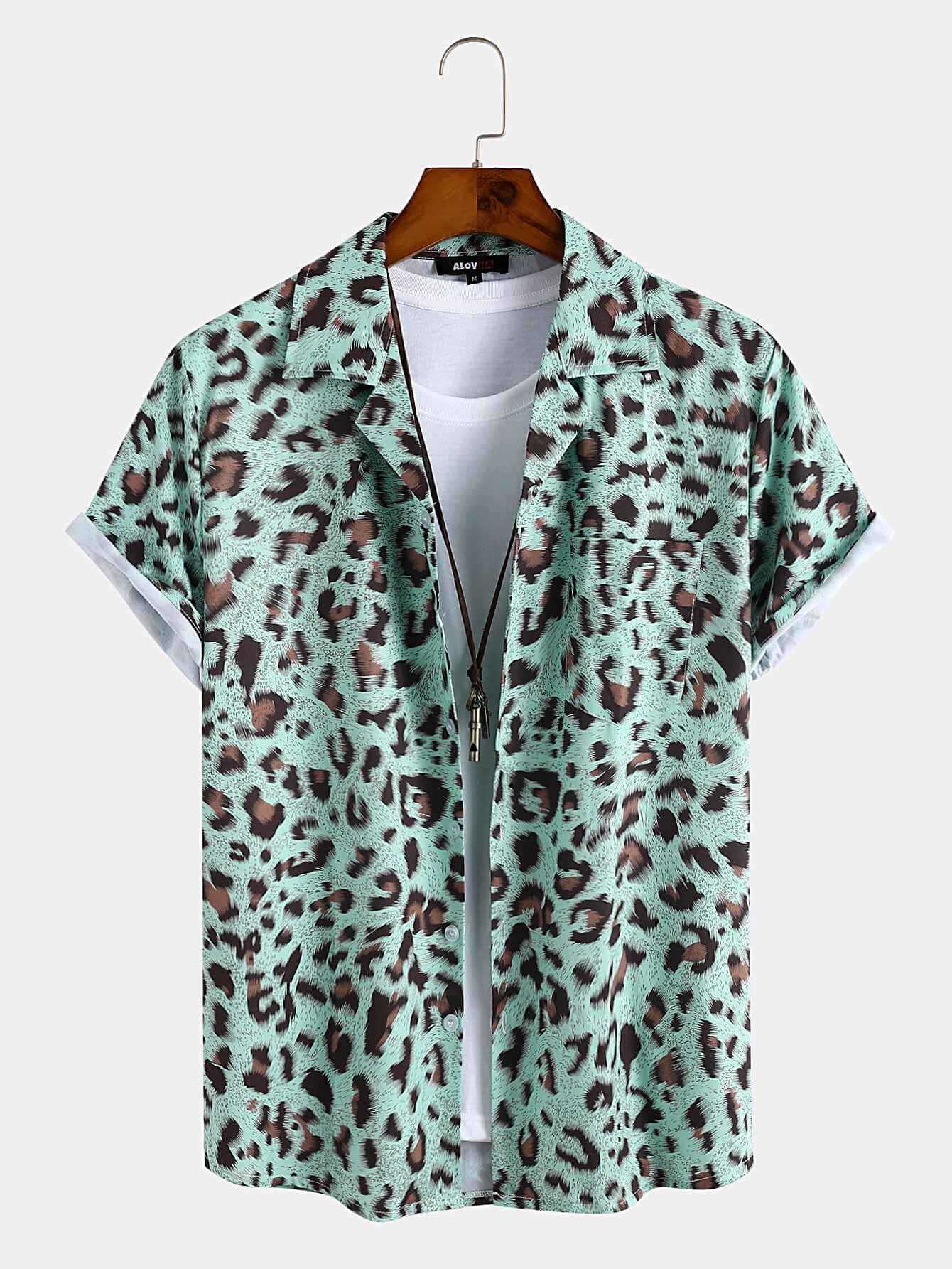 Leopard Print Lapel Shirt