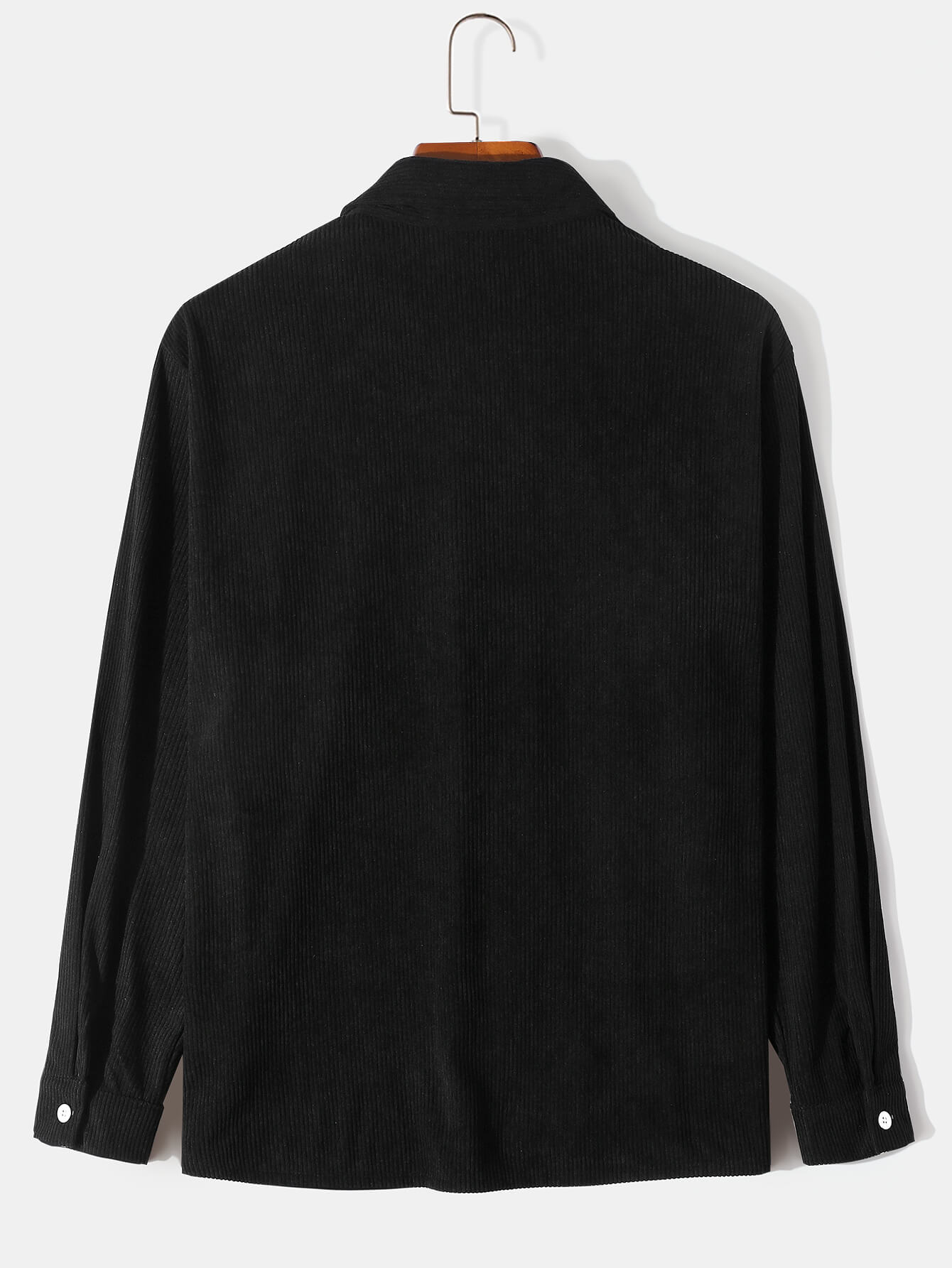 Men's Patchwork Corduroy Button Long Sleeve Shirt