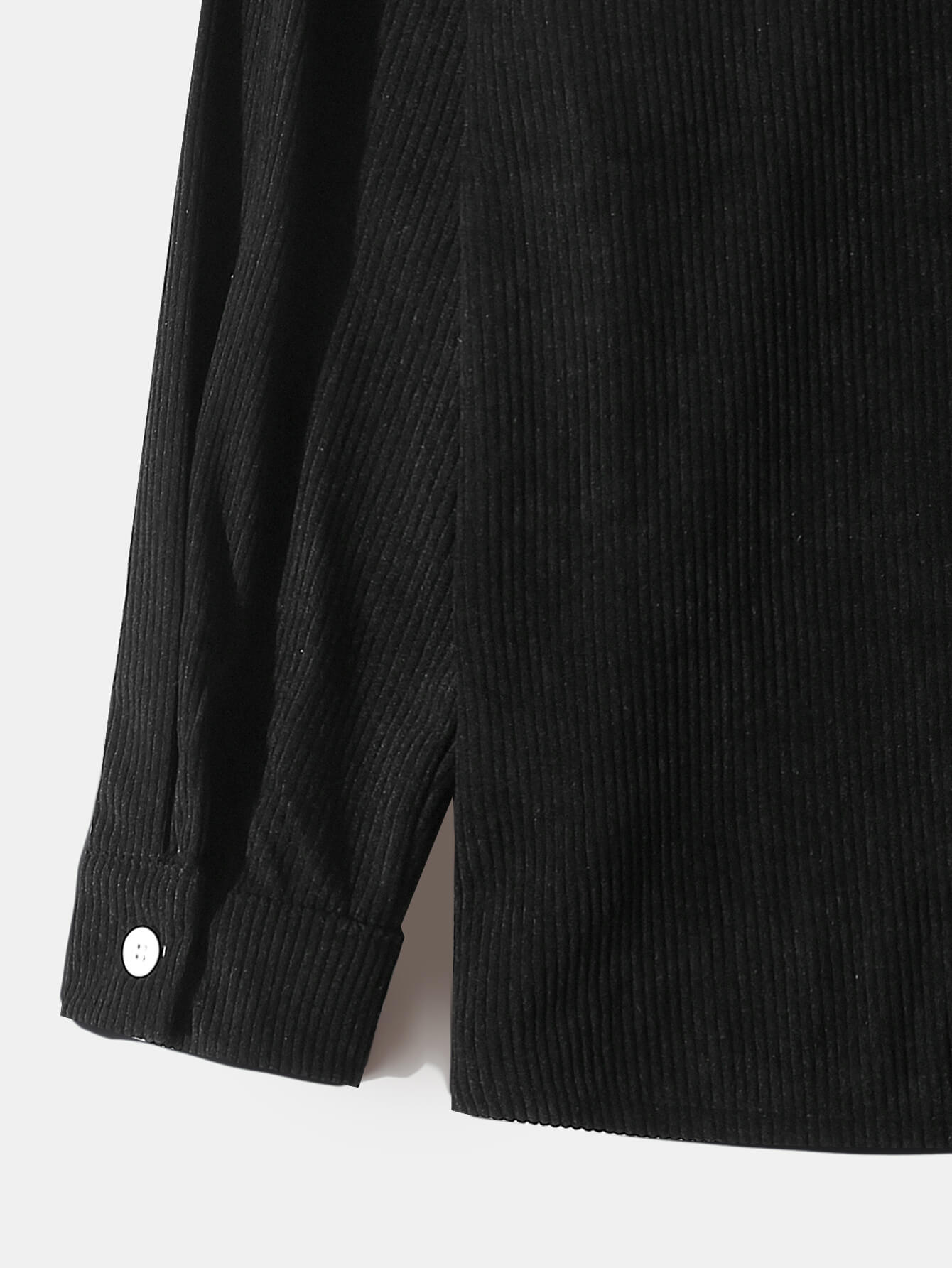Men's Patchwork Corduroy Button Long Sleeve Shirt