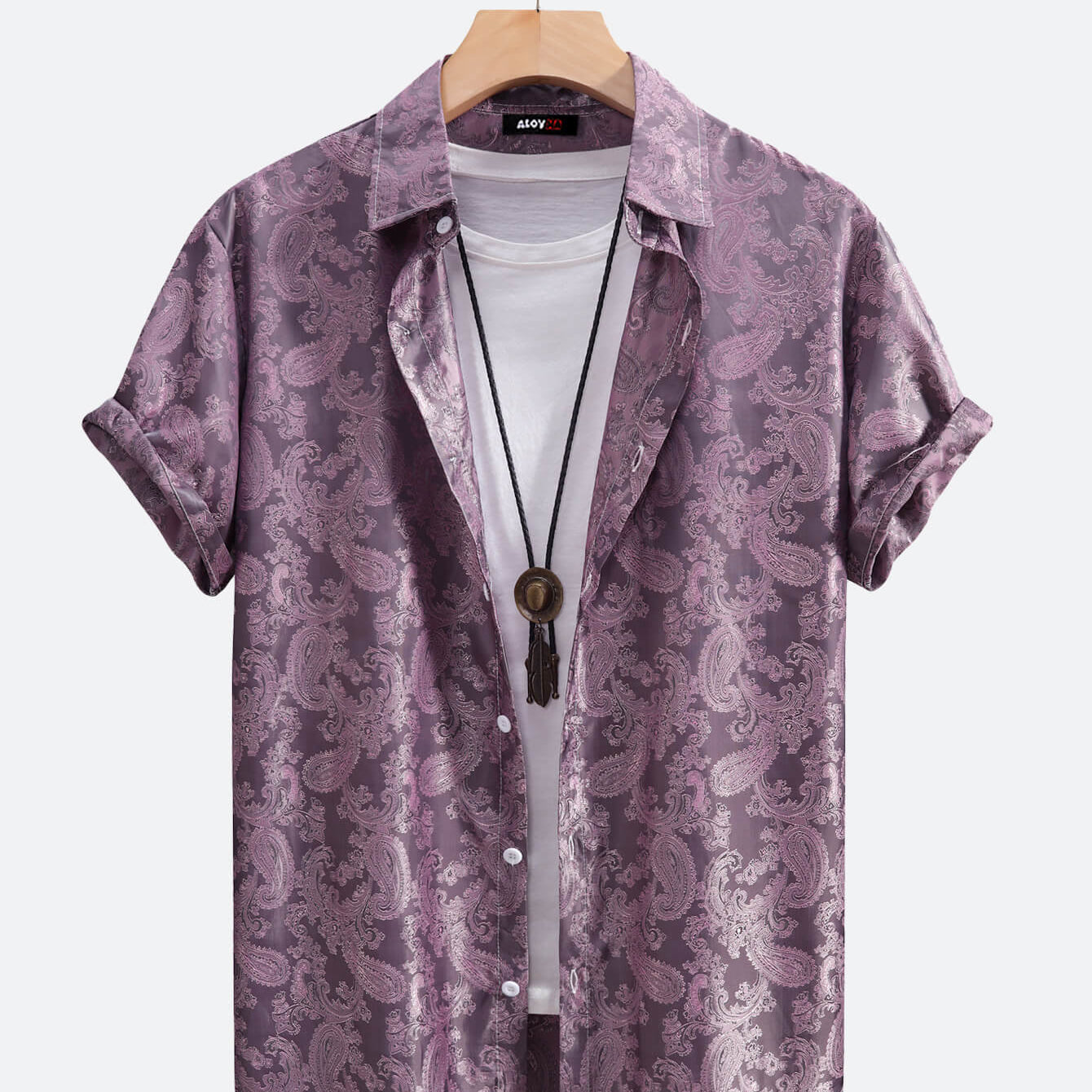 Silky Satin Floral Paisley Resort Shirt