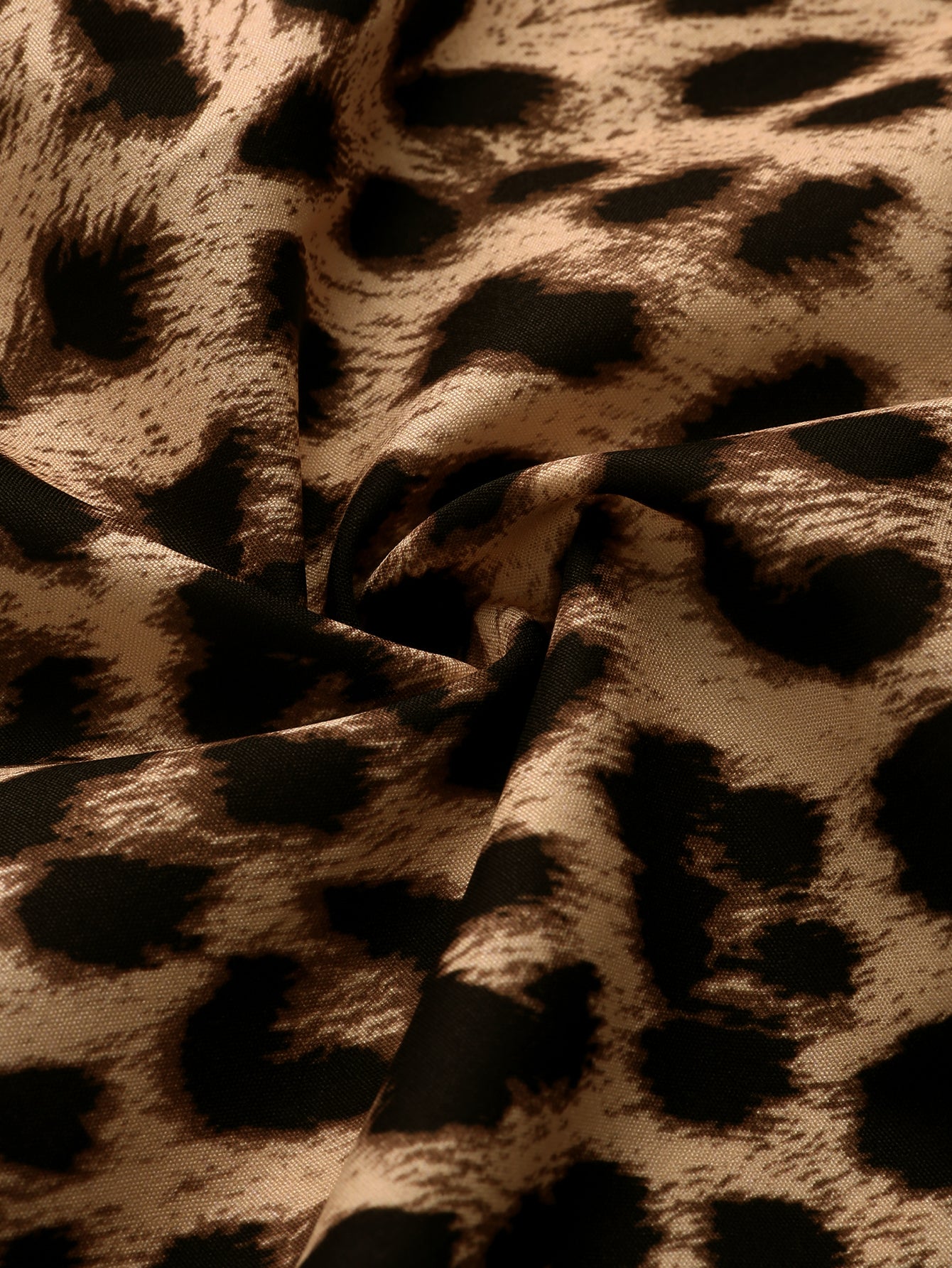 Mens Wild Leopard Print Short Sleeve Button Up Collared Shirt