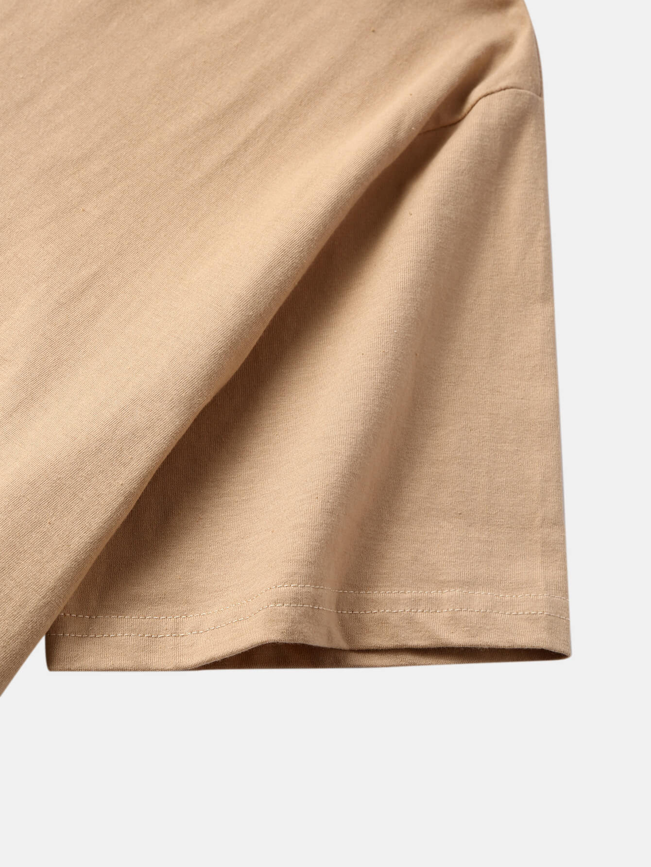 Plain Cotton Beach Print T-Shirt