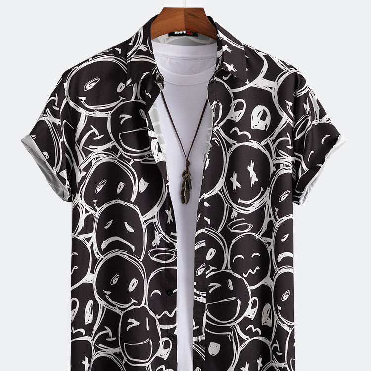 Relaxed Smiley Print Shirt