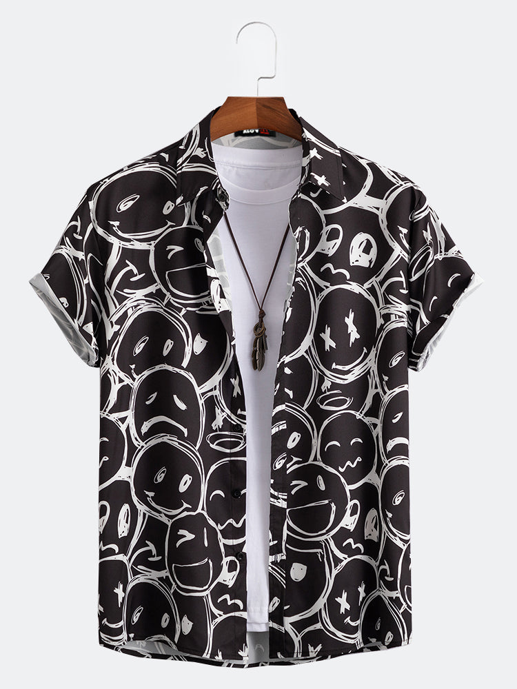 Relaxed Smiley Print Shirt