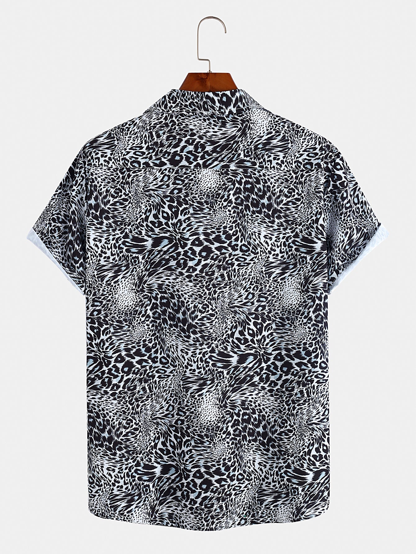 Resort Leopard Print Button Up Shirt