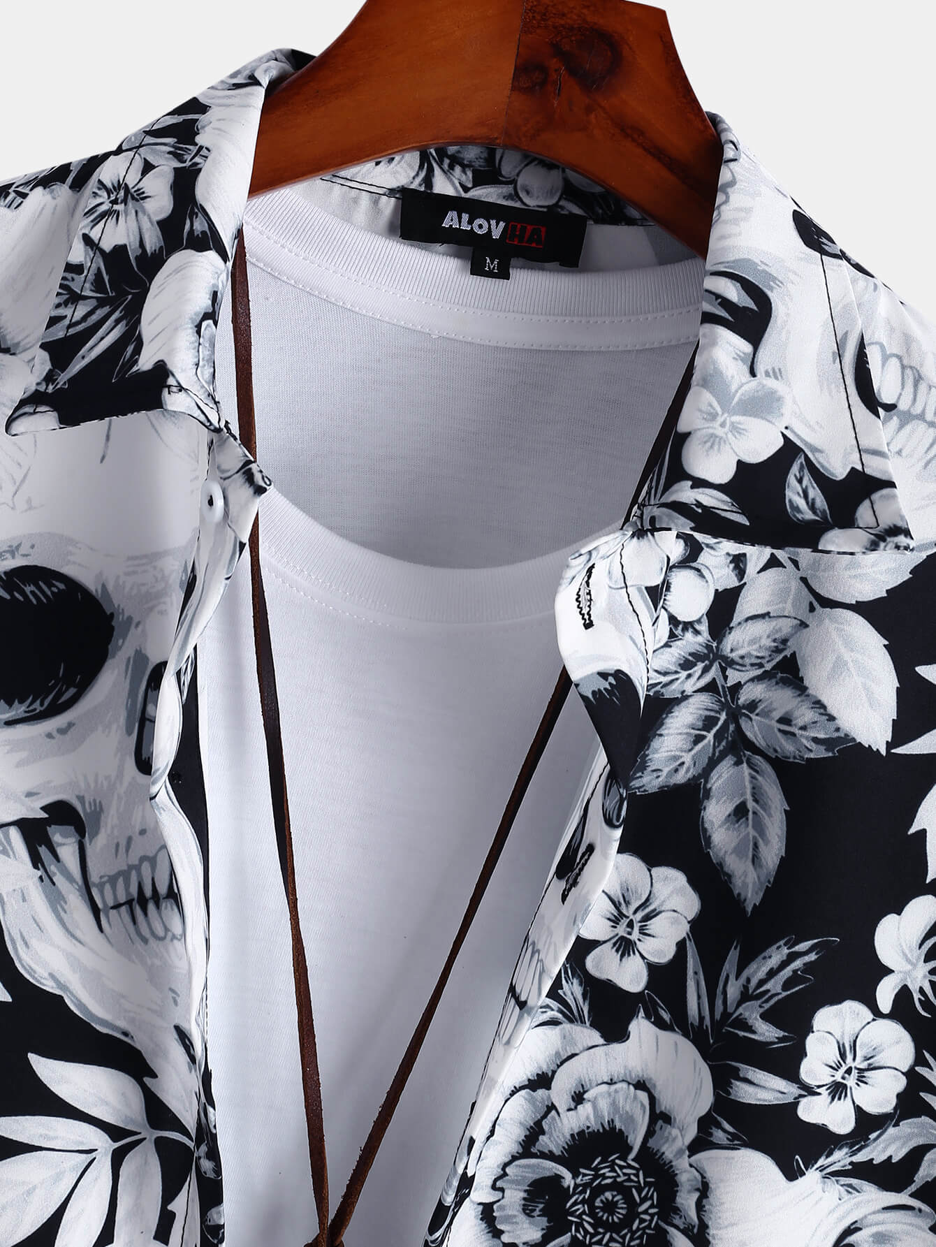 Rose-Skull Print Street Shirt