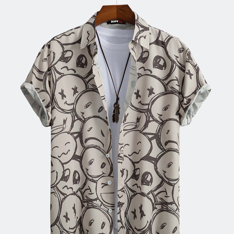 Relaxed Smiley Print Shirt