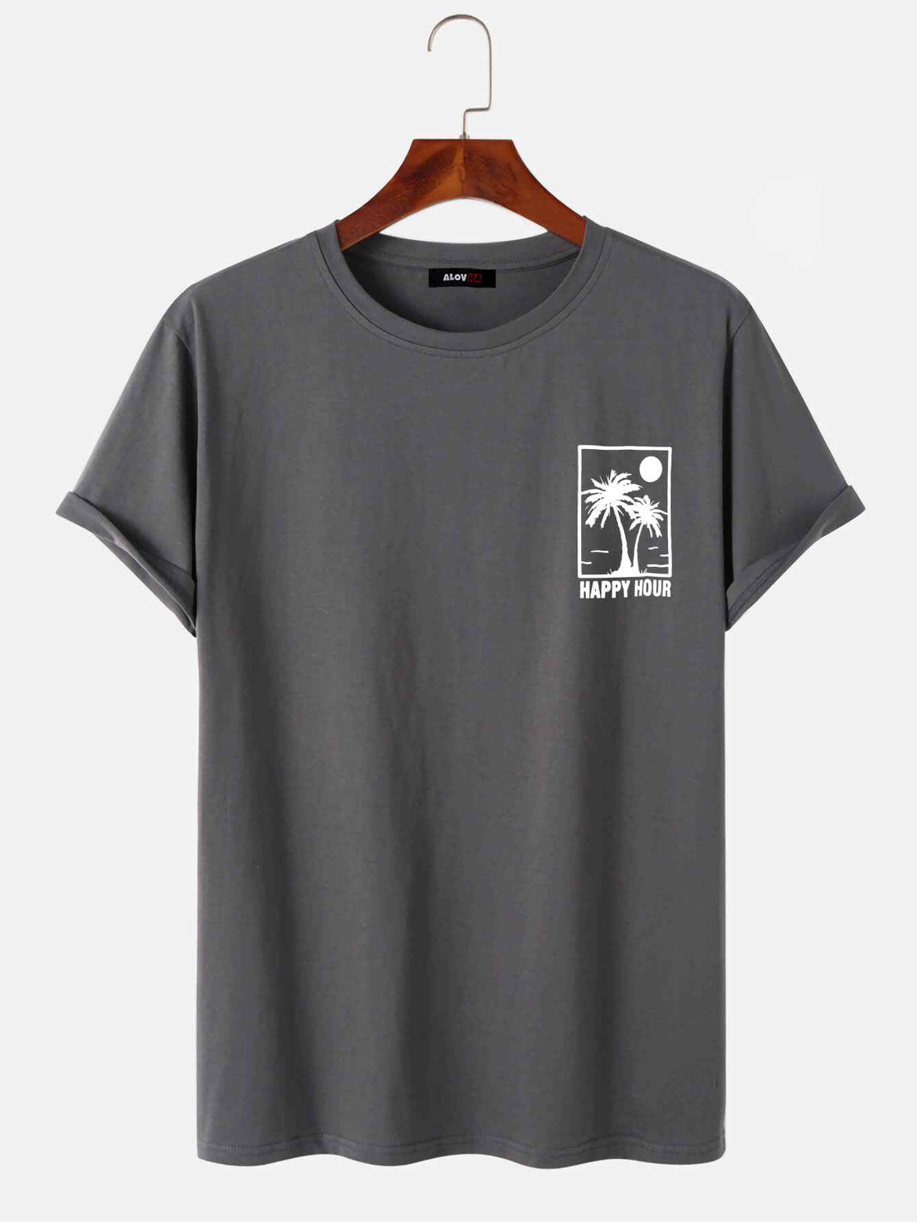 T-shirt With Coconut Tree Print