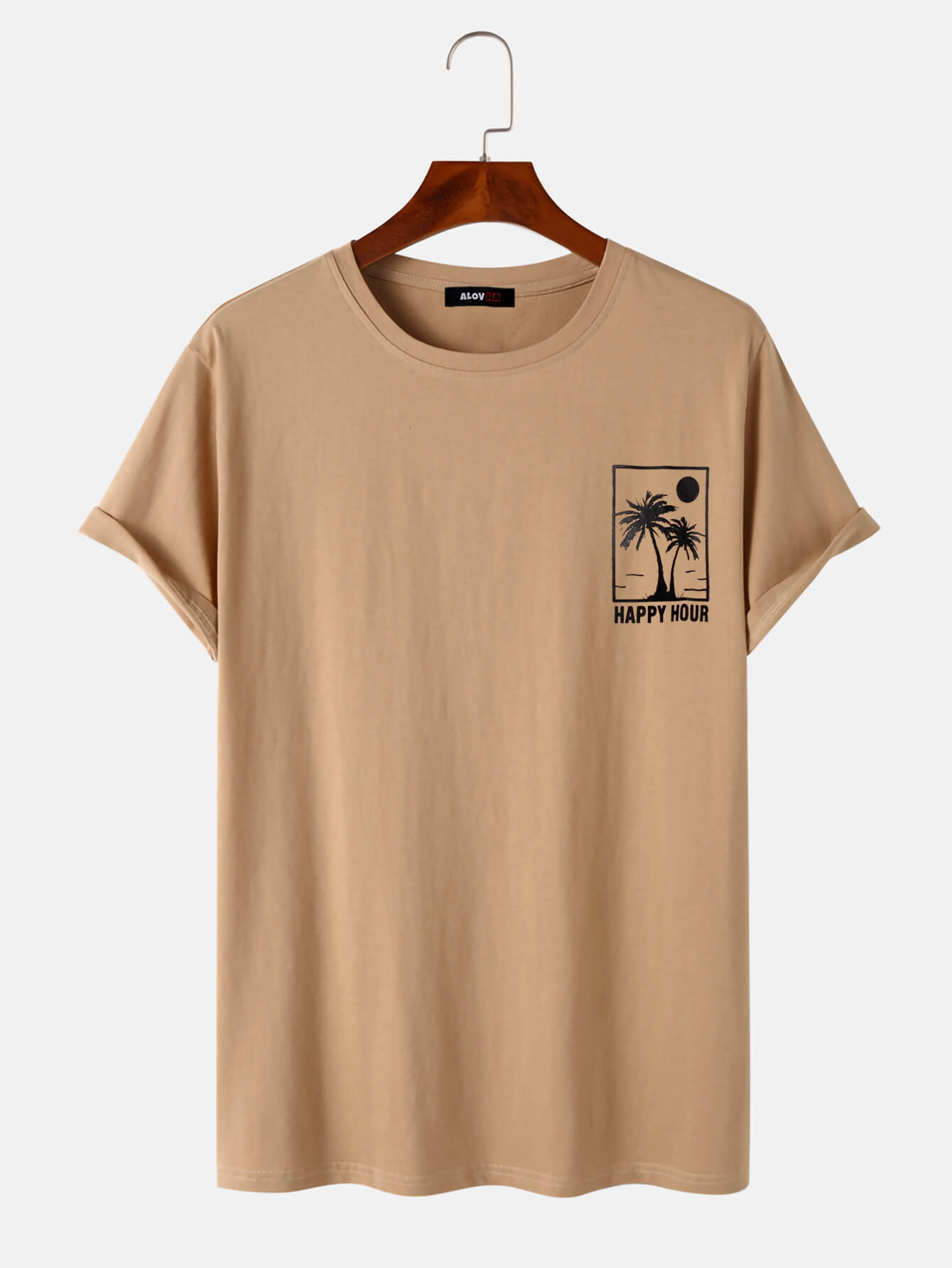 T-shirt With Coconut Tree Print