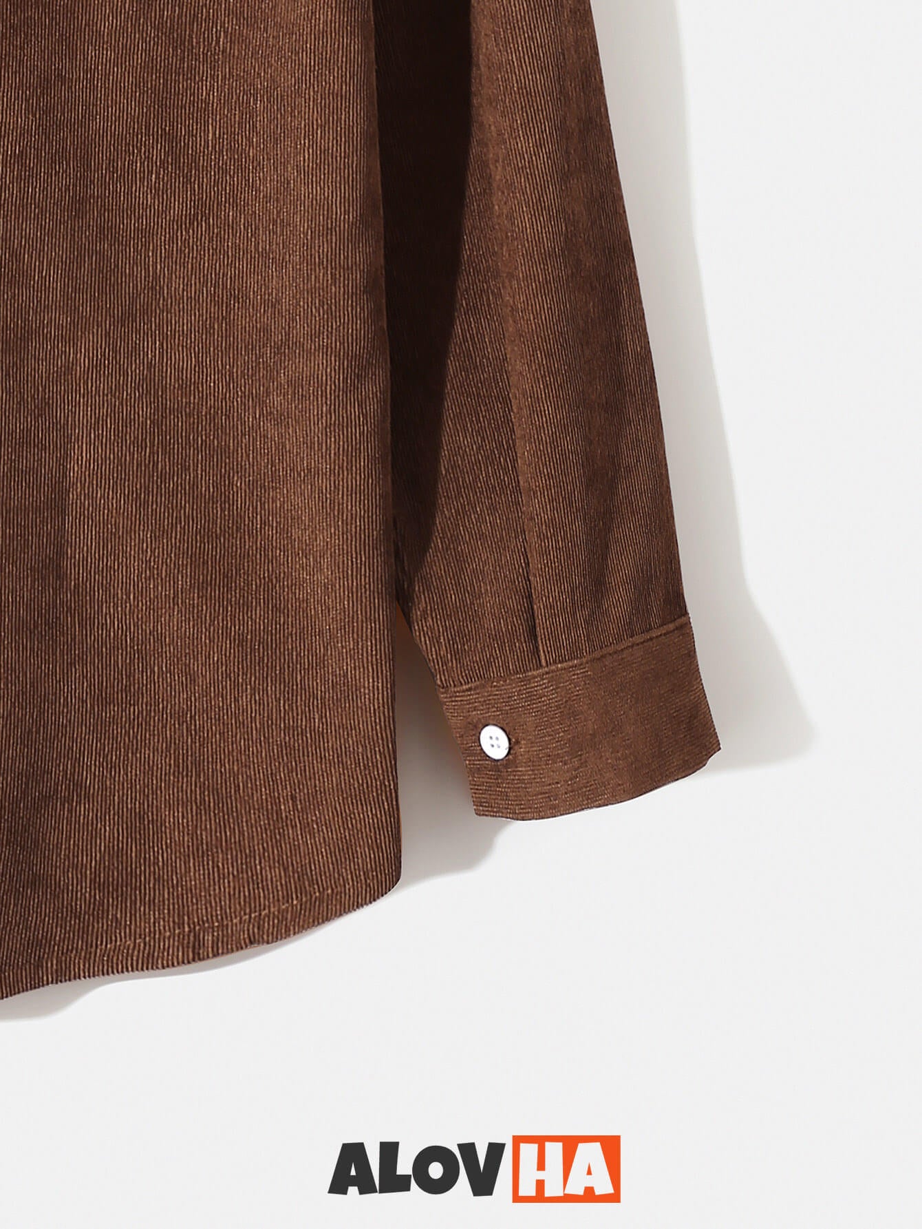 Solid Color Casual Lapel Two Pocket Long Sleeve Shirt
