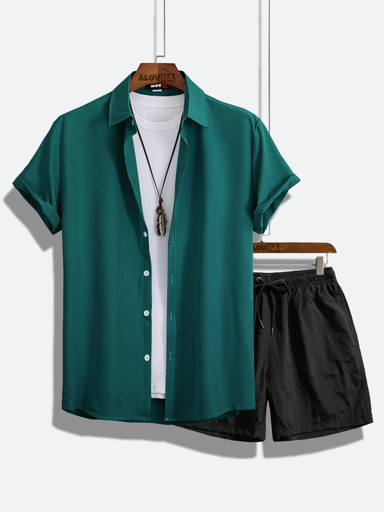 Solid Color Casual Two Piece Set