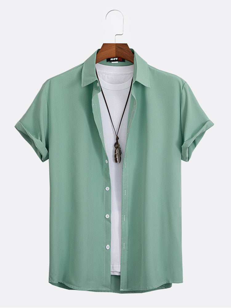 Solid Color Casual Two Piece Set