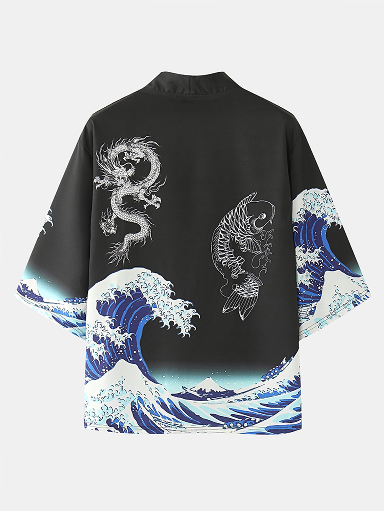 Wave Dragon Print Two-Piece Set